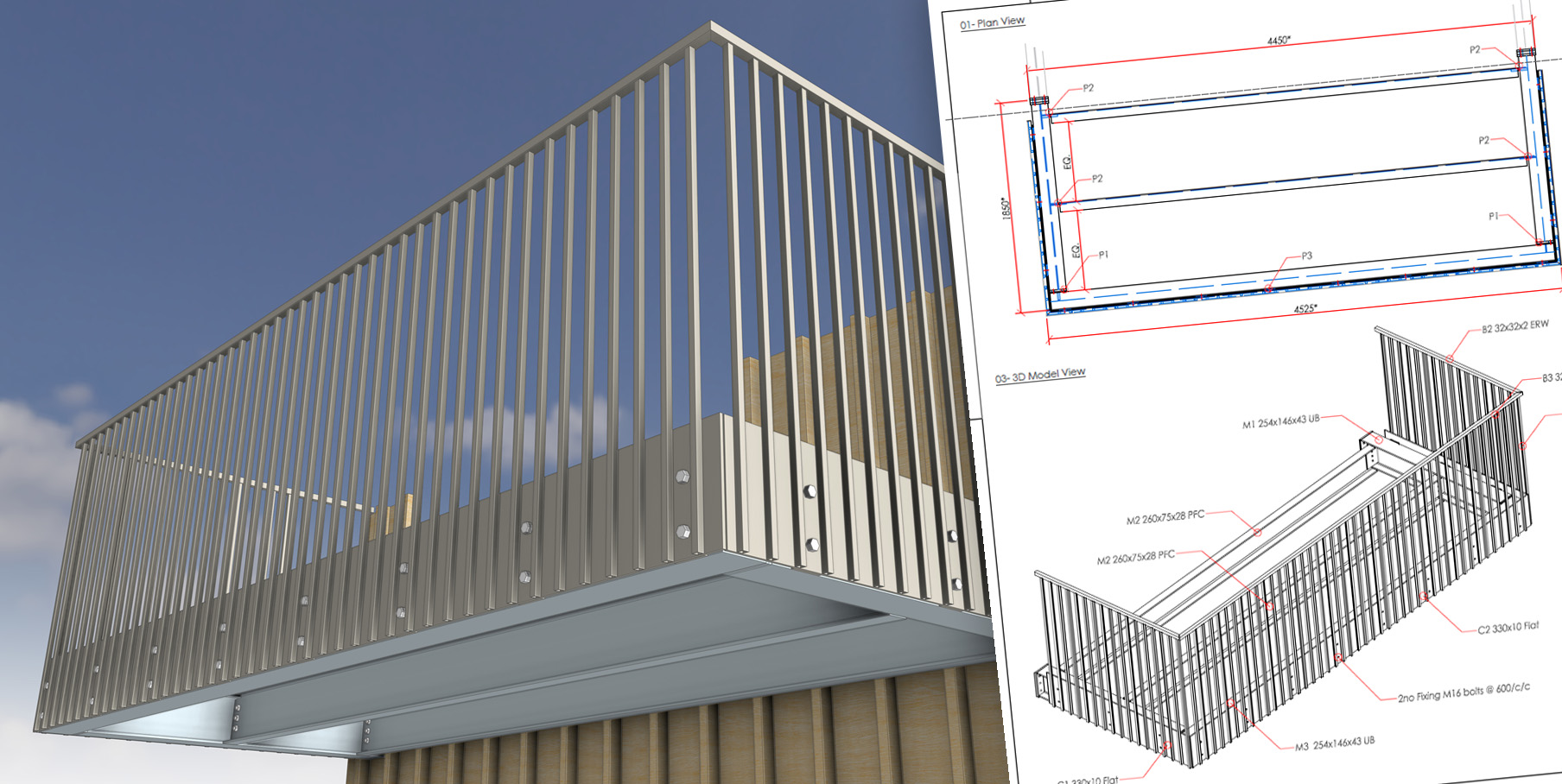 Bespoke Balcony and Balustrade in Welwyn Garden City Herts